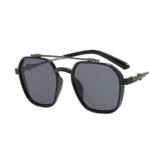 2311 Double Bridge Mens Glasses Retro Oversized Eyeglasses Luxury Custom Square Eye Glasses Black Metal Trendy Optical Eyewear