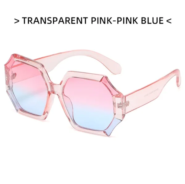 Large Frame Sunglasses Outdoor Vacation for Men and Women Irregular UV400 Sun Glasses Fashion Shades - Image 4