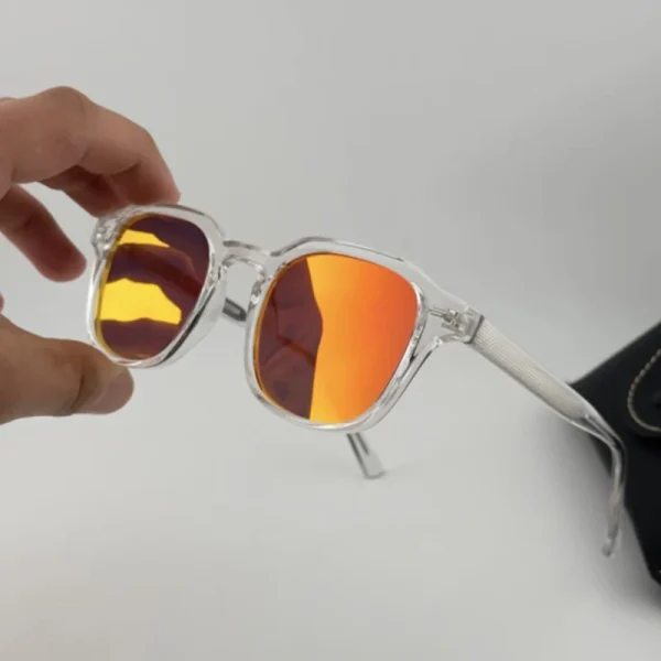 LMA 3507 Hot Sale High Quality Transparent Frame Man Square Europe Fashion Mirror Red UV400 HD Lens Woman Lunettes de soleil - Image 4