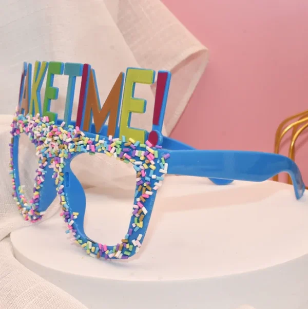 Happy Birthday Sun Glasses Cake Time Birthday Frame Glasses Funny Novelty Plastic Glasses Stylish Birthday Party Eyeglasses - Image 2