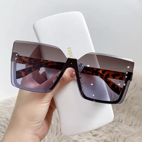 2024 New Arrival Square Rimless Sunglasses Women Oversized Fashion Sunglasses 2024 Lentes De Sol - Image 4