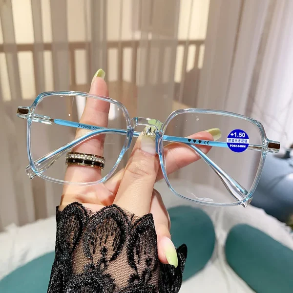 2055 Anti-blue Light Reading Glasses Fashionable Young Reading Eyeglasses High Definition Large Frame Reading Glasses 2023 - Image 4