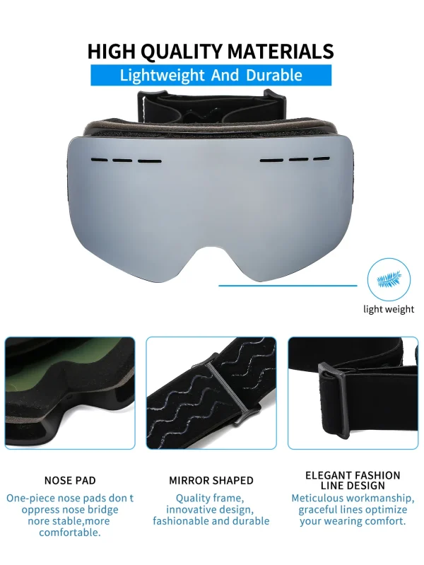 Lmamba Double Layers Z87 Anti-Fog Ski Goggles Men Sports Ski Glasses Snowmobile Skiing Outdoor Safety Snowboarding Sunglasses - Image 3
