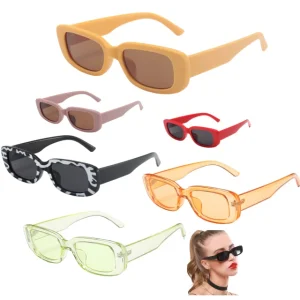 Hot Sale Rectangle Vintage Sunglasses Women Rectangle Small Frame Square Sunglasses Designer Rectangle Sunglasses UV400