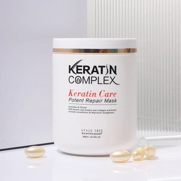 Hot Sale Organic Keratin Complex Hair Mask Moisturizing Deep Repair Softening Treatment Cream for Curly Frizzy Hair Mask - Image 2