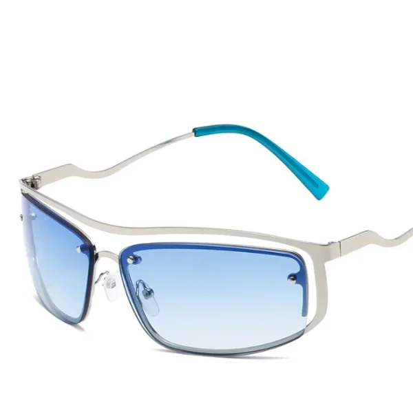 Hot Selling Y2k Sunglasses for Women Men Fashion Metal Frame Sun Glasses Trendy Punk Rectangle Retro Eyewear - Image 4