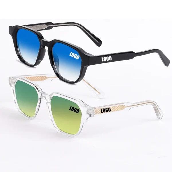 LMA 3506 New Arrival High Quality CP Temple Custom Logo Small Classic Women Gradient Blue Green UV400 Men fashion Gafas de sol