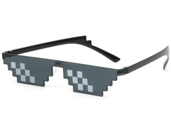 2022 NEW Mosaic Sunglasses Trick Toy Thug Life Glasses Deal With It Glasses Pixel Black Mosaic Sunglasses Cool Jokes Funny Toys - Image 3