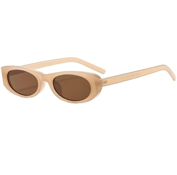 Vintage Retro Oval Sunglasses for Women Men Fashion Small 90s Cat Eye Sun Glasses UV400 Protection Thin Frame Eyewear - Image 3