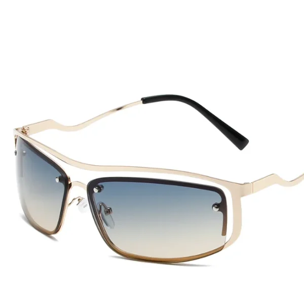 Hot Selling Y2k Sunglasses for Women Men Fashion Metal Frame Sun Glasses Trendy Punk Rectangle Retro Eyewear - Image 3