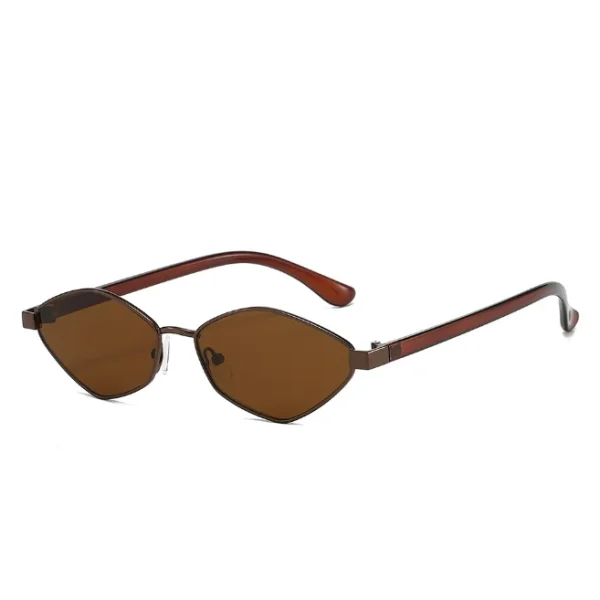 Polygon Sunglasses for Women Retro Vintage Gold Metal Geometric Sun Glasses Shades UV Protection Classic Eyewear - Image 3