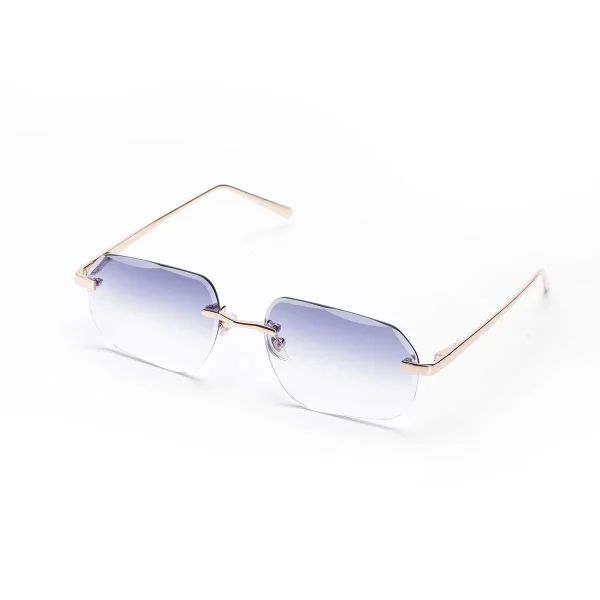 Lmamba Custom Europe Hot Selling Cut Edge Men High Quality Metal Sunglasses UV400 Gradient Shades Rimless Polygon Sun Glasses - Image 5