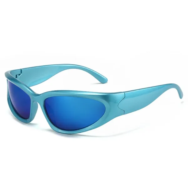 Y2K Cat Eye Sunglasses Men Punk Mirror Windproof Sport No Polarized Shades UV400 Fashion Women Outdoor Sports Sun Glasses - Image 5