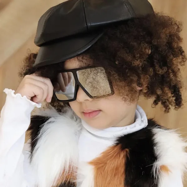 Lmamba  Fashion Oversized Square Kids Sunglasses Trendy Boys Sunglasses Custom Kids Sunglasses 2022 - Image 2