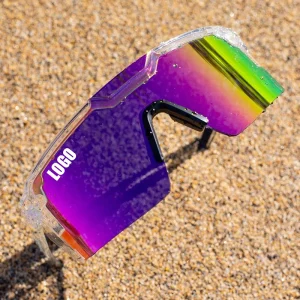 LMA Fashion Designer Oversize Shades Mirror Purple Lens Custom Logo Women Sports Eyewear Z87 Man Safety Sunglasses High Quality