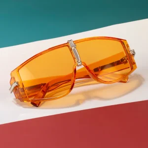 Oversized Transparent Sunglasses for Women Square Big Windproof Men's Driving Sun Glasses Fashion Shades