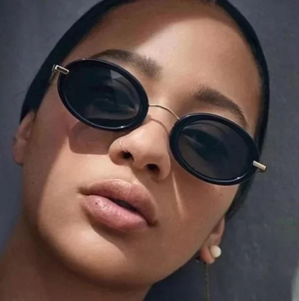 Oval Small Famre Sunglasses for Women and Men Popular Design Vintage UV400 Lens Eyewear 2025 - Image 2