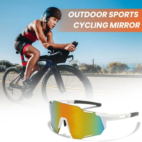 High Quality Outdoor Bicycle Cycling Sun Glasses Custom Logo UV400 Windproof Running Sports Sunglasses for Men Women - Image 3