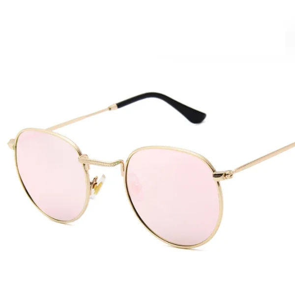 Uv400 Polarized Round Sunglasses Classic Small Metal Frame Glasses for Adult Retro Anti-reflection Driving Shades - Image 3