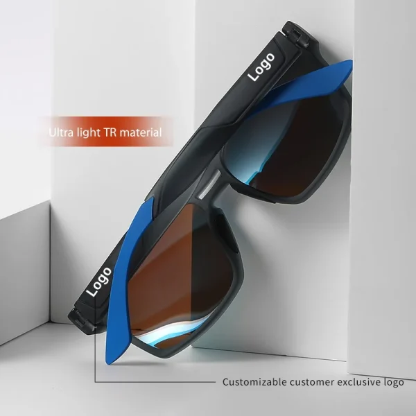 Lmamba Fashion Design Running TR90 Frames Sun Glasses Vintage Square Custom Logo Polarized Sports Sunglasses Men Women - Image 2