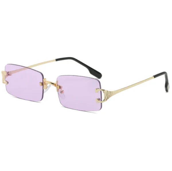 2024 New Rimless Rectangle Sunglasses for Women Fashion Frameless Square Glasses for Men UV400 Eyewear Unisex Shades - Image 3