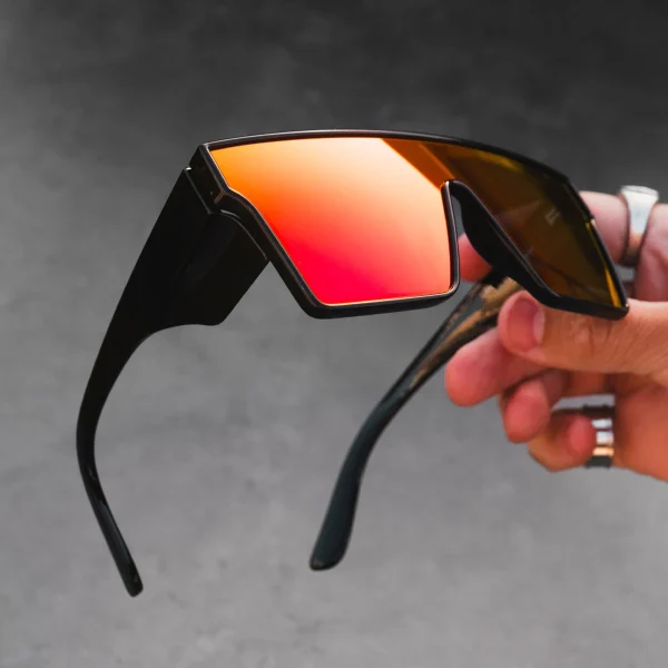 Lmamba 3408 Customized ANSI Z87 Designer High Quality Custom Logo Worker Sun Glasses Side Shield Safety Square Mirror Sunglasses