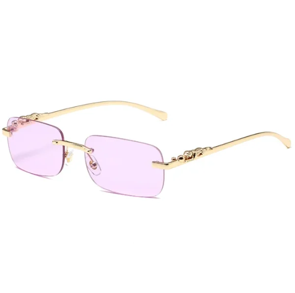 High Quality Fashion Rectangle Punk Sunglasses Women Men Trendy Rimless Small Square Frameless Sun Glasses 2024 - Image 2