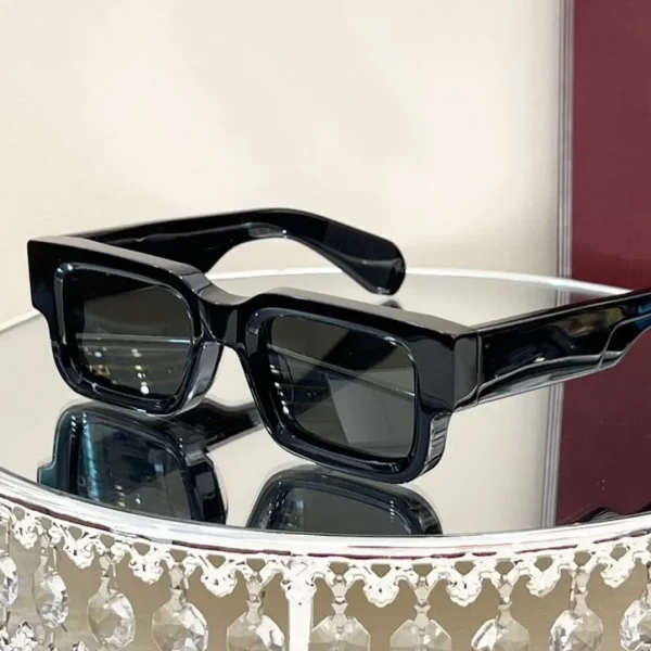 Ready Stock Vintage Thick Frames Square Sun Glasses High Quality  TAC Acetate Polarized Sunglasses Women Men Custom Logo 2024 - Image 2