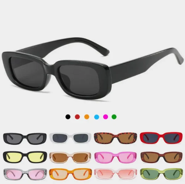 Vintage Rectangle Sunglasses Lunettes De Soleil Femmes Classes Et Chics 2023 Fashion Shades UV 400 protection square Frame - Image 3