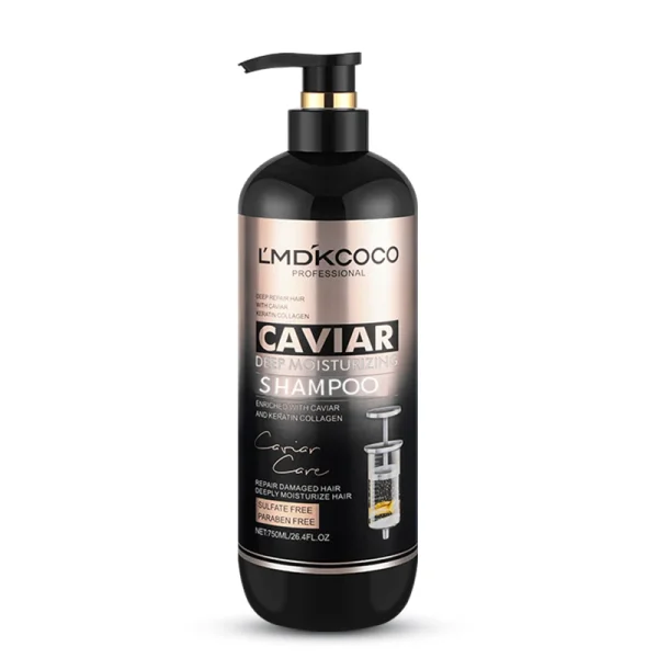 OEM/ODM Wholesale 750 ml Caviar Hair Care Cream Smoothing Shampoo and Conditioner with Moisturizing Oil Control for Dandruff - Image 6
