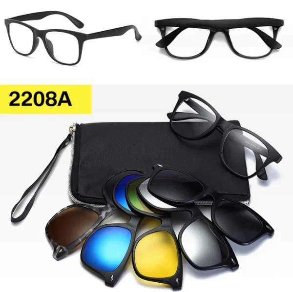5 in 1 Clip on Magnetic Sunglasses Adult Polarized Eyewear Outdoor Polarized Sports Sunglasses for Men 2024 - Image 5