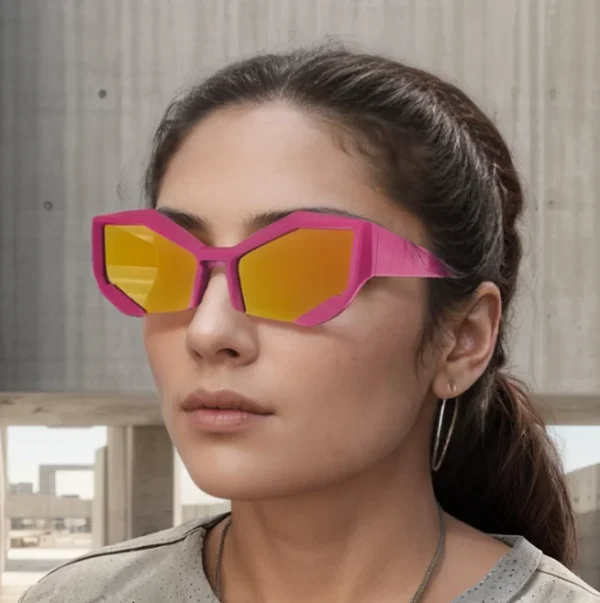 Cool Futuristic Y2K Sunglasses for Men Women Sports Sun Glasses Wrap Around Shield Cat Eye Punk Eyewear - Image 3