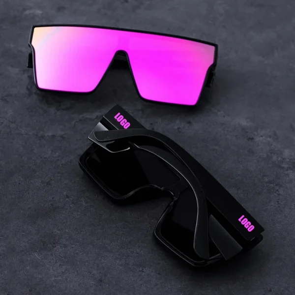 LMA 3408 Popular Pink Mirror Shades AS NZS 1337.1 Women Men Custom Logo Oversize INS Safety Sunglasses UV400 High Quality
