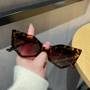 Retro Irregular Sunglasses Polygon Cat Eye Sun Glasses Women Shades UV400 Protection Custom Logo Eyewear