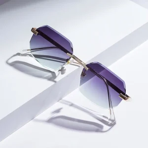 Lmamba Custom High Quality Rimless Metal Sunglasses Men Europe Luxury Brand Designer Sun Shades Glasses 2025