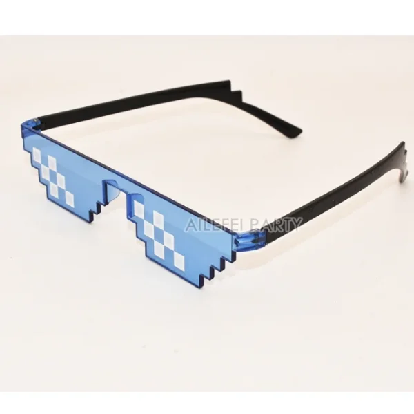Party Colorful Sunglasses Pixel Mosaic Party Sunglasses Photo Props Pixelated Sunglasses for Men Women 2024 - Image 4