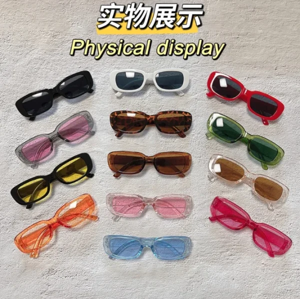 Square Rectangle Sunglasses for Women Men Trendy Vintage Glasses Custom Logo Lentes De Sol Hombre - Image 4