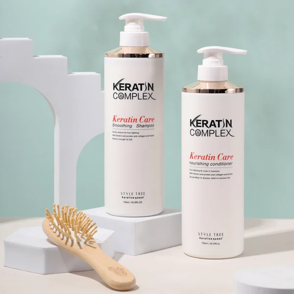 Factory Moisturizing Natural Hair Growth Hair Care Sulfate Free Private Label Organic Keratin Complex Shampoo and Conditioner - Image 5