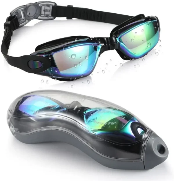 2024 Hot Sale Swim Goggles, Swimming Goggles No Leaking Anti Fog UV Protection Triathlon Swim Glasses With Protection Case