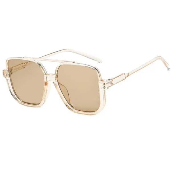 Fashion Vintage Big Square Sunglasses Half Metal Frame UV400 Sun Shades Women Men Trendy Design Sun Glasses Eyewear - Image 5