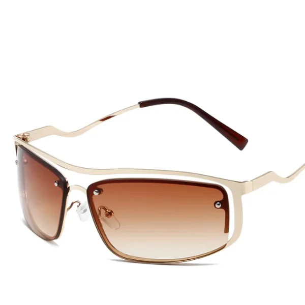 Hot Selling Y2k Sunglasses for Women Men Fashion Metal Frame Sun Glasses Trendy Punk Rectangle Retro Eyewear - Image 5