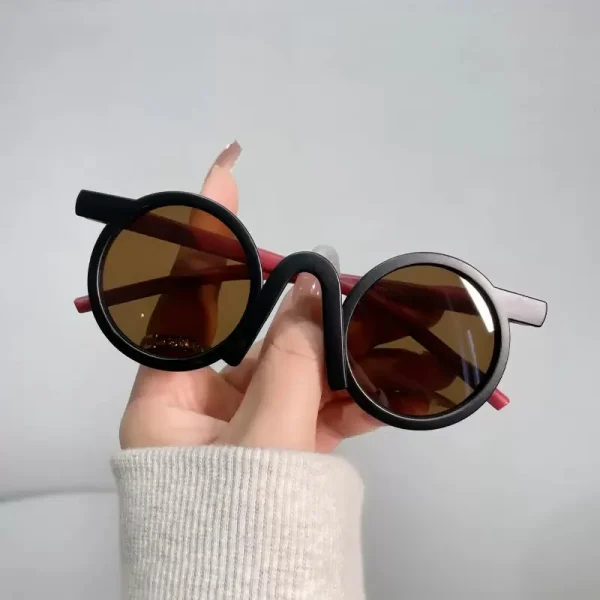 2023428 Custom Toddler Shades Sun Glasses Colorful Matt Round Sunglasses Baby Cute Kids Sunglasses 2023 - Image 3