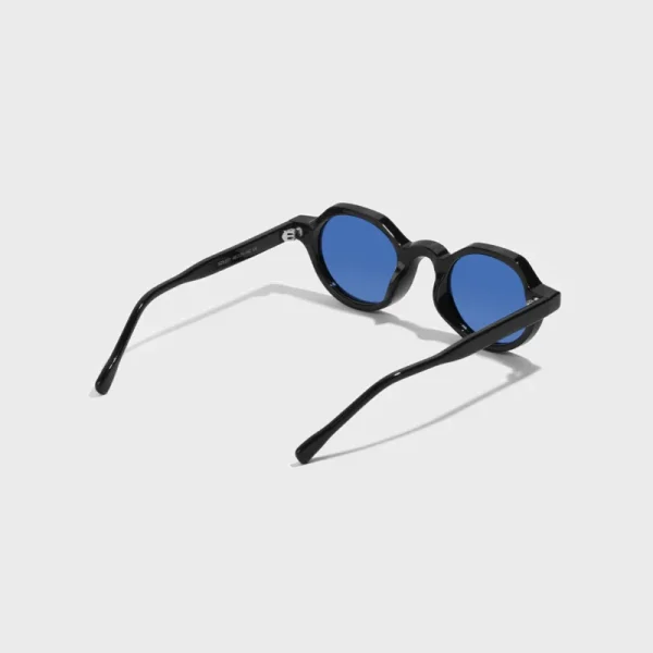 LMA 8207 Retro Small Round Brand Shades Custom Logo UV400 Fashion Men Women Blue Lens CP Personality Metal Sunglasses - Image 4