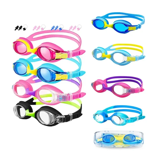 Kids Swimming Goggles, Toddler Swim Goggles No Leaking Anti Fog UV Protection for Boys Girls 3-12 Years Old - Image 5