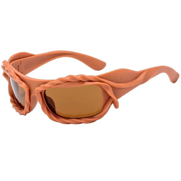 2025 Punk Sunglasses for Men and Women Futuristic Sun Glasses Vintage Braided Outdoor Sport Y2K Eyewear - Image 5