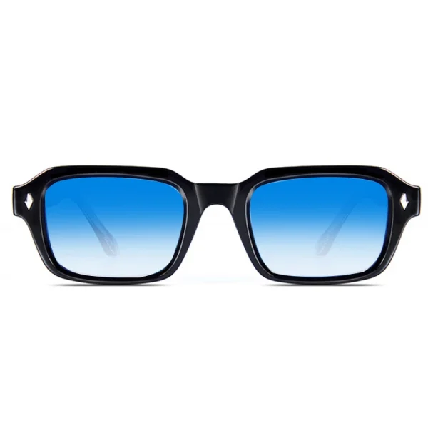LMA 8106 High Quality Brand Square Vintage Shades Custom Logo UV400 Blue Gradient Lens Men Women Popular CP Metal Sunglasses - Image 3