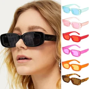 Lentes De Sol Para Mujer Vintage  Candy Color Sun Glasses Small Square Rectangle Sunglasses Custom 2024 Shades for Women