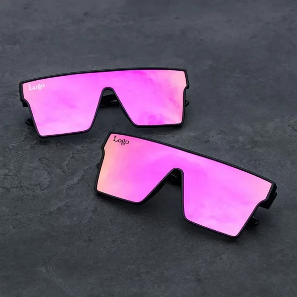 LMA New Arrivals Mirror Pink Lens Custom Shades Brand One Pieces Vintage Eyewear Man High Quality Sunglasses Women UV400 2024