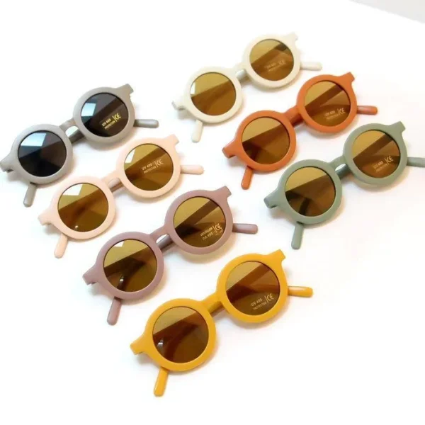 Good Price Retro Round Unisex Vintage Children Sunglasses 2024 Unisex Kids Eyewear Custom Logo Lentes Nios