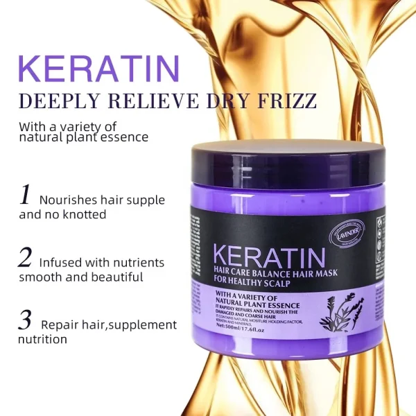 Keratin Hair Care Balance Hair Mask for Healthy Scalp 500ml - Image 3
